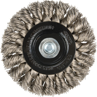 Knot Wire Wheel Brushes - Standard Twist Knot with 1/4" shank, 3" Dia., 0.014" Fill, Stainless Steel D. Morneault & Fils