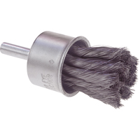 Knot Wire End Brush, 1/2" Dia., 0.014 Wire Dia., 1/4" Shank D. Morneault & Fils