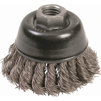 Knot Wire Cup Brushes - High Speed Small Grinder, 2-3/4" Dia. x 5/8"-11 Arbor D. Morneault & Fils