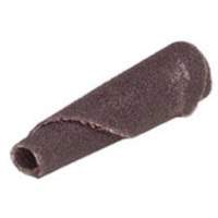 Cartouche de bande abrasive conique ALO, 60 Grain, 3/16" dia., Oxyde d'aluminium, 1" lo, 1/8" Dimension de l'arbre D. Morneault & Fils