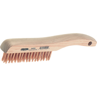 Shoe Handle Scratch Brush, Steel, 4" X 16" Wire Rows, 10" Long D. Morneault & Fils