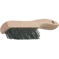 V-Trim Shoe Handle Scratch Brushes, Steel, 4 x 16 Wire Rows, 19-3/4" Long D. Morneault & Fils