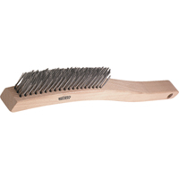 V-Trim Long Handle Scratch Brushes, Steel, 3 x 19 Wire Rows, 13-3/4" Long D. Morneault & Fils