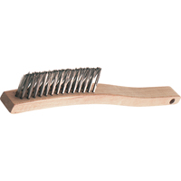 V-Groove Long Handle Scratch Brushes, Steel, 3 x 14 Wire Rows, 13-3/4" Long D. Morneault & Fils