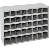 Armoires pour bacs de rangement en acier, 33-3/4" la x 12" p x 23-7/8" h, Gris D. Morneault & Fils