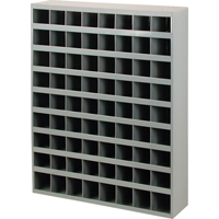 Armoires pour bacs de rangement en acier, 33-3/4" la x 8-1/2" p x 42" h, Gris D. Morneault & Fils