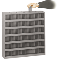 Armoires pour bacs de rangement ajustables, Acier, 36 tiroirs, 23-3/4" x 4-3/4" x 23-3/4", Gris D. Morneault & Fils