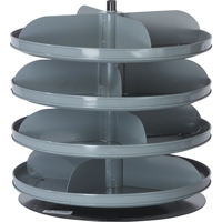 Rotabin&reg; Storage Units, 60 lbs. Capacity per Level, 4 Level, 18-1/2" H x 17" Dia. D. Morneault & Fils