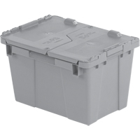 Contenants de distribution Flipak en plastique poly&eacute;thyl&egrave;ne (PE), 15,2" x 10,9" x 9,7", Gris D. Morneault & Fils