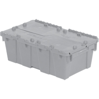 Flipak&reg; Polyethylene Plastic (PE) Distribution Containers, 19.7" x 11.8" x 7.3", Grey D. Morneault & Fils