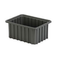 Contenant Divider Box, Poly&eacute;thyl&egrave;ne, 9,8" la x 7,3" p x 5" h, Gris D. Morneault & Fils