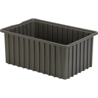Contenants Divider Box, Poly&eacute;thyl&egrave;ne, 16,5" la x 10,9" p x 7" h, Gris D. Morneault & Fils