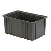 Divider Box, Polyethylene, 15.5" W x 9.9" D x 8" H, Grey D. Morneault & Fils