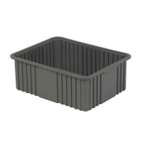 Divider Box, Polyethylene, 20.9" W x 15.9" D x 8" H, Grey D. Morneault & Fils