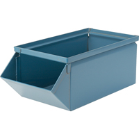 Steel Bin, 100 lbs. Cap., 4-1/2" W x 8" D x 4-1/2" H, Blue D. Morneault & Fils