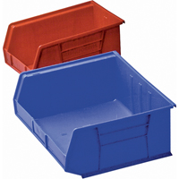 Bac en plastique, 8-1/4" la, 9" h x 18" p, Bleu D. Morneault & Fils
