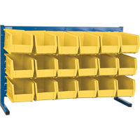 Louvered Rack with Bins, 18 Bins, 36" W x 8-1/4" D x 22" H D. Morneault & Fils