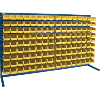 Louvered Rack with Bins, 144 Bins, 72" W x 15" D x 40" H D. Morneault & Fils