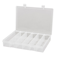Boîtes &agrave; compartiments compactes en polypropyl&egrave;ne, 13-1/8" la x 9" p x 2-5/16" h, 6 compartiments D. Morneault & Fils