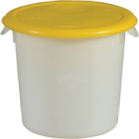Contenants ronds, 7-4/5" ha x 8-1/2" p, Capacit&eacute; de 3,79 L, Blanc D. Morneault & Fils