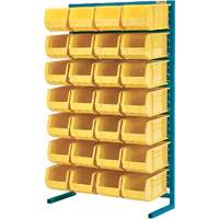 Support stationnaire pour bacs &agrave; un c&ocirc;t&eacute;, 36" la x 12" p x 61" h, 28 bacs D. Morneault & Fils