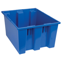Stack & Nest Totes, 10" x 19.5" x 15.5", Blue D. Morneault & Fils