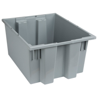 Stack & Nest Totes, 10" x 19.5" x 15.5", Grey D. Morneault & Fils