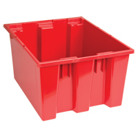 Stack & Nest Totes, 10" x 19.5" x 15.5", Red D. Morneault & Fils