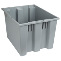 Stack & Nest Totes, 13" x 19.5" x 15.5", Grey D. Morneault & Fils