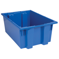 Stack & Nest Totes, 8" x 19.5" x 13.5", Blue D. Morneault & Fils