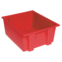 Stack & Nest Totes, 8" x 19.5" x 13.5", Red D. Morneault & Fils