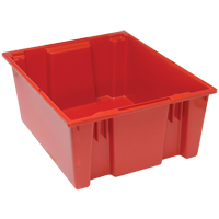 Stack & Nest Totes, 10" x 23.5" x 19.5", Red D. Morneault & Fils