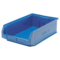 Giant Stacking Containers, 12.375" W x 19.75" D x 5.875" H, Blue D. Morneault & Fils
