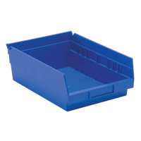 Bacs de rangement pour tablettes, 8-3/8" la x 4" H x 11-5/8" p, Bleu, Capacit&eacute; 30 lb D. Morneault & Fils
