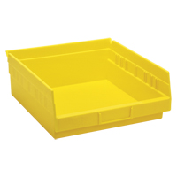 Bacs de rangement pour tablettes, 11-1/8" la x 4" H x 11-5/8" p, Jaune, Capacit&eacute; 30 lb D. Morneault & Fils