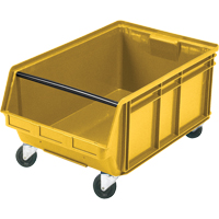 Bac g&eacute;ant empilable et mobile, 11-7/8" ha x 18-3/8" la x 29" p, Capacit&eacute; de 150 lb, Jaune D. Morneault & Fils