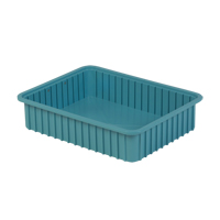 Contenants Divider Box, Poly&eacute;thyl&egrave;ne, 22,4" la x 17,4" p x 5" h, Bleu p&acirc;le D. Morneault & Fils