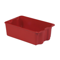 Polylewton Stack-N-Nest&reg; Containers, 7.9" x 24" x 14.1", Red D. Morneault & Fils