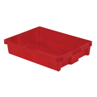 Polylewton Stack-N-Nest&reg; Containers, 6.1" x 29.6" x 22.4", Red D. Morneault & Fils