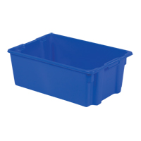 Polylewton Stack-N-Nest&reg; Containers, 10.5" x 28.4" x 18.7", Blue D. Morneault & Fils
