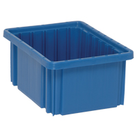 Divider Box&reg; Containers, Plastic, 10.9" W x 8.3" D x 5" H, Blue D. Morneault & Fils
