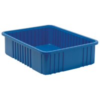 Divider Box&reg; Containers, Plastic, 22.5" W x 17.5" D x 6" H, Blue D. Morneault & Fils