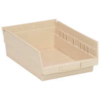 Bac pour &eacute;tag&egrave;re &eacute;conomique, 8-3/8" la, 4" h x 11-5/8" p, Ivoire D. Morneault & Fils