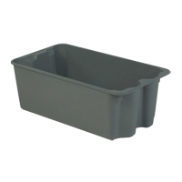 Contenants Stack-N-Nest de Plexton, 16,9" la x 30,6" p x 11,1" h, Gris D. Morneault & Fils