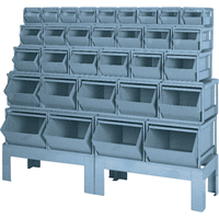Pre-Engineered Bin Combinations, 1000 lbs. Cap., 68" W x 19-1/2" D x 55 1/4" H, Blue D. Morneault & Fils