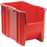 Contenants &agrave; empiler g&eacute;ants, 10,875" la x 17,5" p x 12,5" h, Rouge D. Morneault & Fils