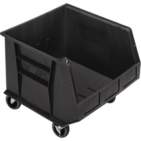 Bac mobile, 14" ha x 16-1/2" la x 18" p, Capacit&eacute; de 75 lb, Noir D. Morneault & Fils