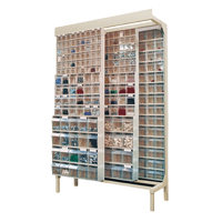Free-Standing Tip-Out Bins Slider System, 48" W x 18" D x 77" H, 112 Drawers D. Morneault & Fils