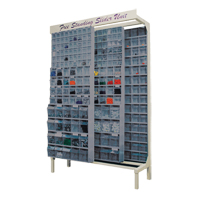 Free-Standing Tip-Out Bins Slider System, 48" W x 18" D x 77" H, 112 Drawers D. Morneault & Fils