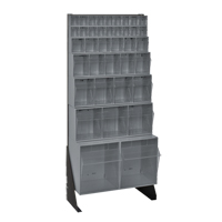 Tip-Out Bins Stand, 23-5/8" W x 8" D x 52" H, 38 Drawers D. Morneault & Fils
